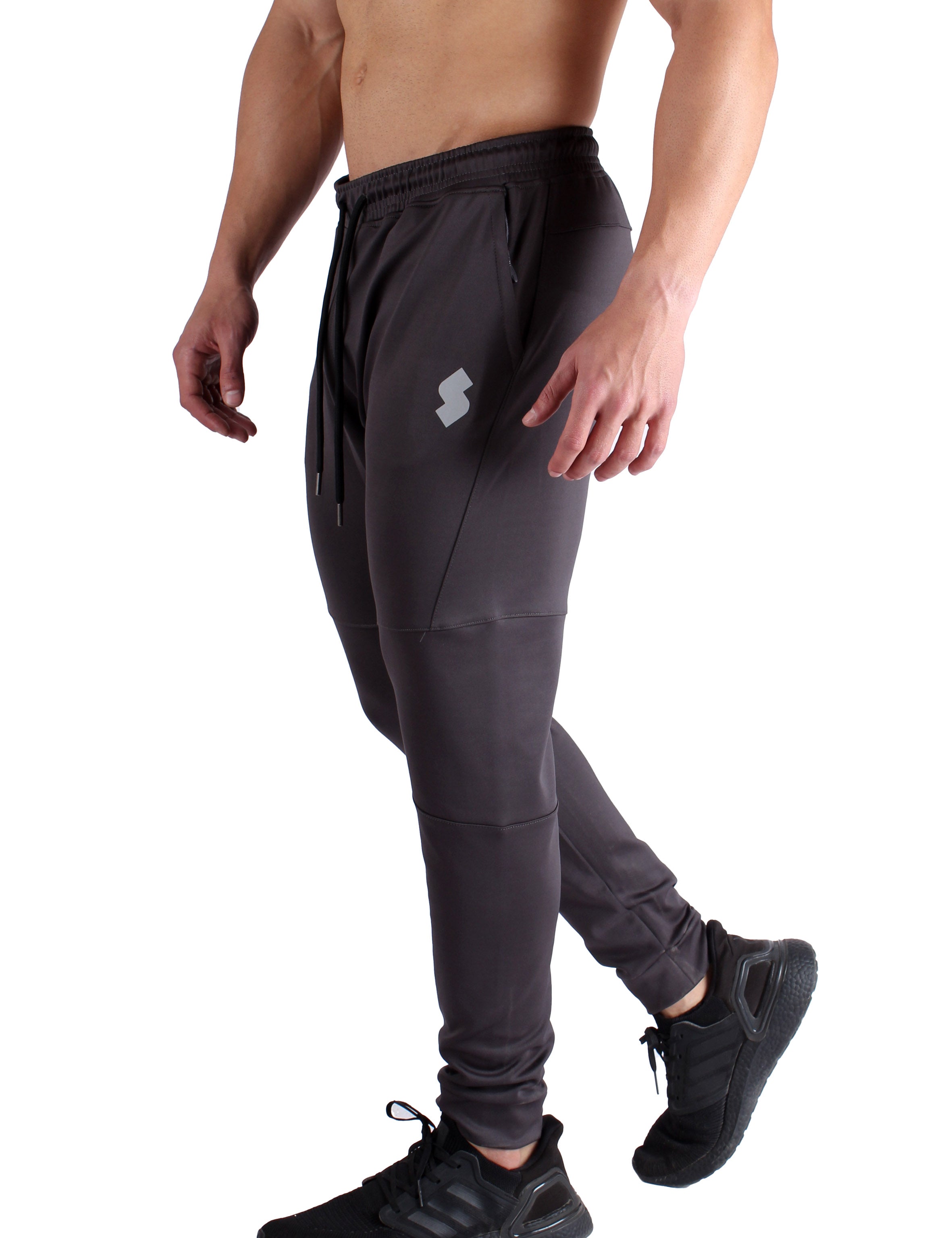 Gray dri fit sports pants men