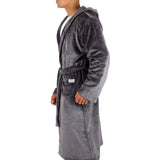 Unisex Fleece Winter Robe Men- Dark Gray