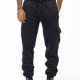 Unisex Acid Washed Joggers - Black