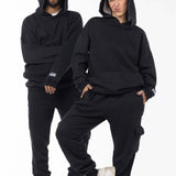 Unisex Acid Washed Joggers - Black