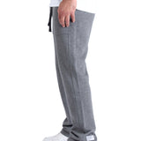 Straight Fit Cotton Sweatpants - Heather Gray
