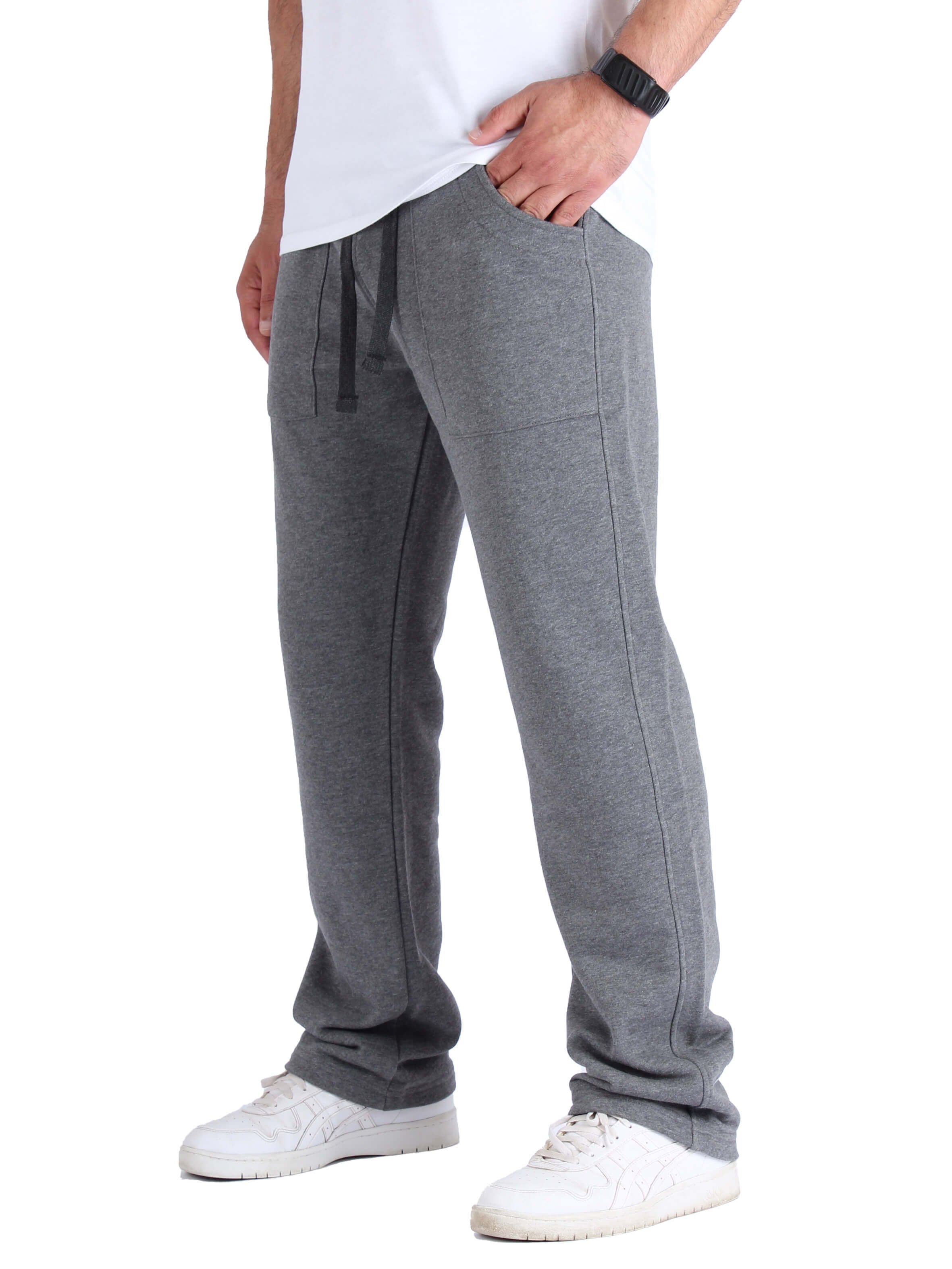 Straight fit cotton sweatpants