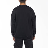 Unisex Acid Washed Crew-Neck Sweatshirt - Black