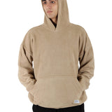 Polar Fleece Hoodie Oversized - Men - Beige