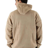 Polar Fleece Hoodie Oversized - Men - Beige