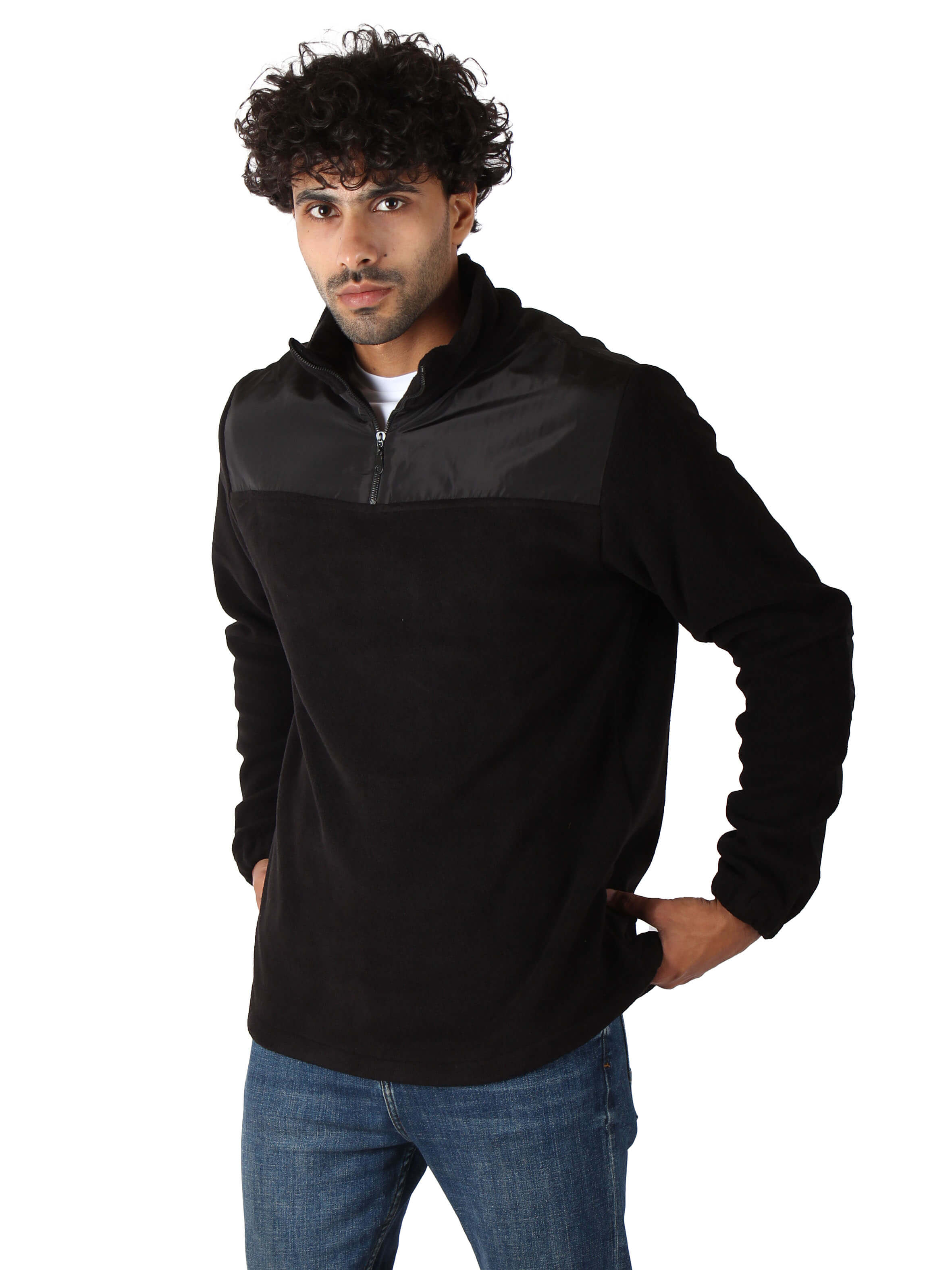 Quarter zip outlet fleece sweater
