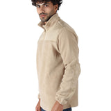 Polar Fleece Sweater Quarter Zip - Men - Beige