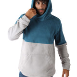 Polar Fleece Hoodie Shaped Hem - Men - Teal