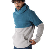 Polar Fleece Hoodie Shaped Hem - Men - Teal