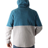 Polar Fleece Hoodie Shaped Hem - Men - Teal