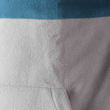 Polar Fleece Hoodie Shaped Hem - Men - Teal
