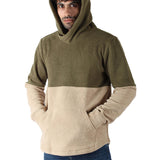 Polar Fleece Hoodie Shaped Hem Tree Top - Men