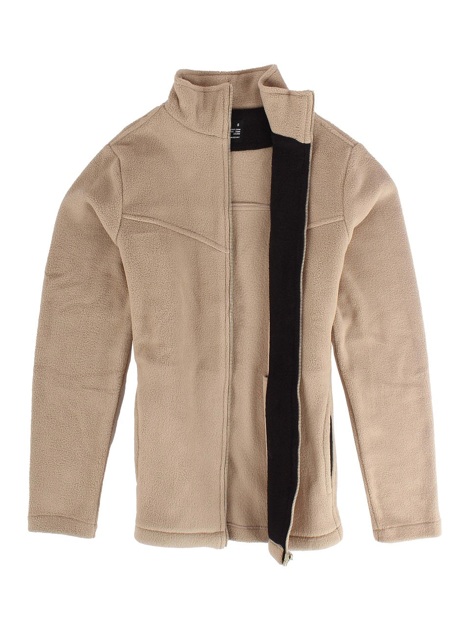 Full Zip Polar Fleece Jacket - Beige