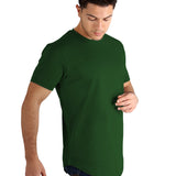 Raw Edged Basic Cotton T-shirt Men - Treetop