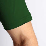 Raw Edged Basic Cotton T-shirt Men - Treetop