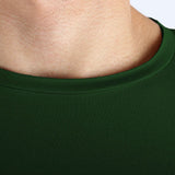 Raw Edged Basic Cotton T-shirt Men - Treetop