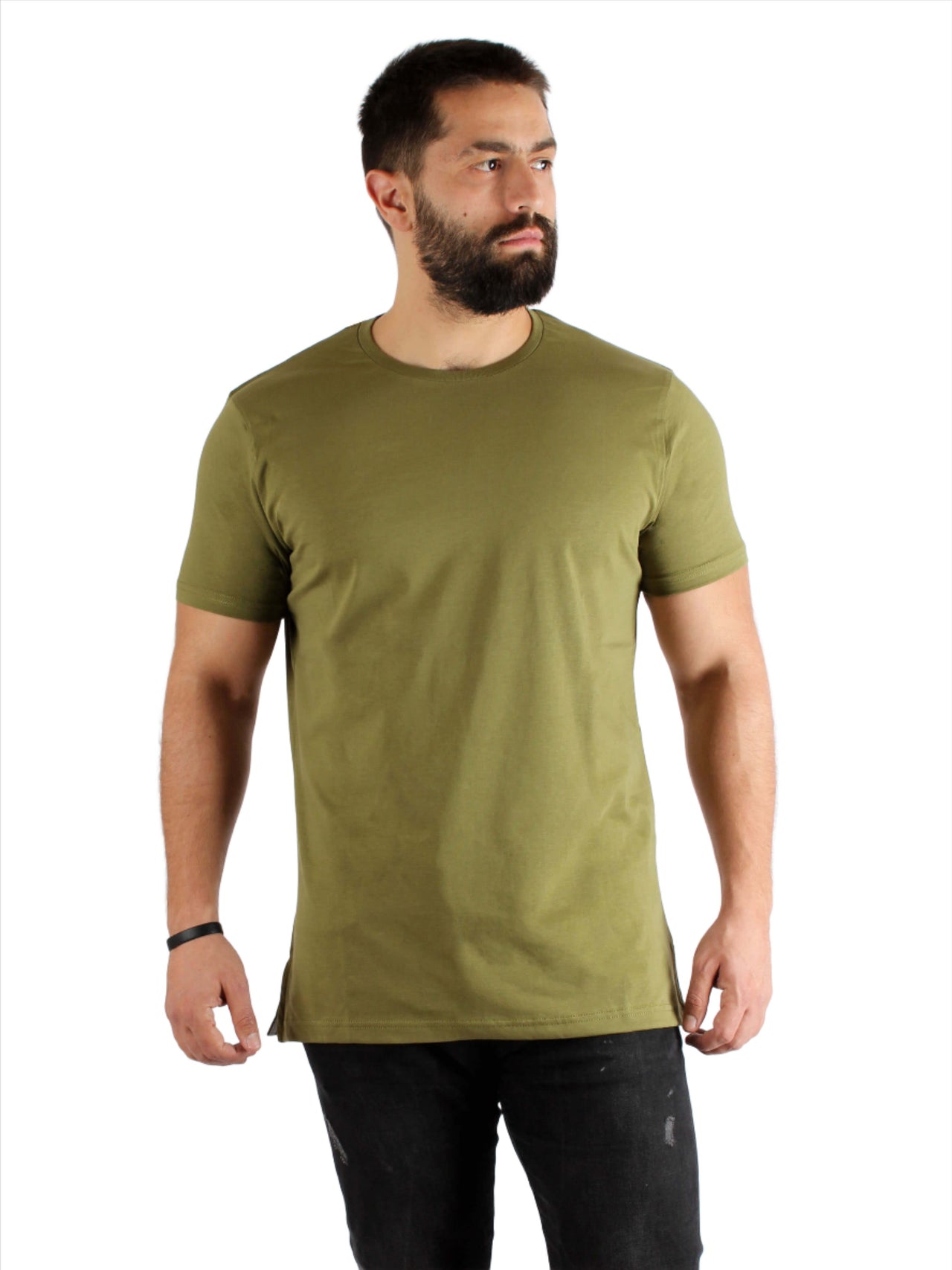 Crew Neck Cotton T-shirt - Tree Top