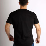 Raw-Edged Cotton T-shirt - Black