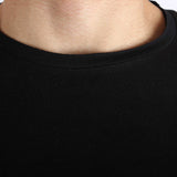 Raw-Edged Cotton T-shirt - Black