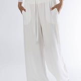 WEB1 Women Wide Leg Pants - White