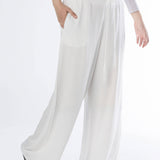 WEB1 Women Wide Leg Pants - White