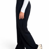 Women Straight-Leg Nylon Sports Lifestyle Black Pants by KAF Egypt