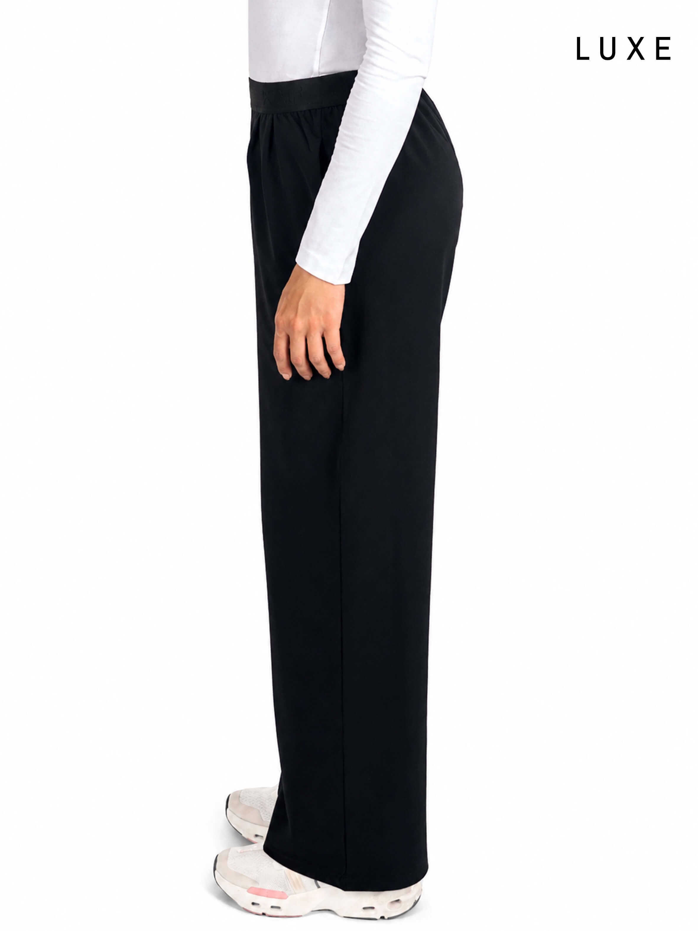 Women Straight-Leg Nylon Sports Lifestyle Black Pants by KAF Egypt