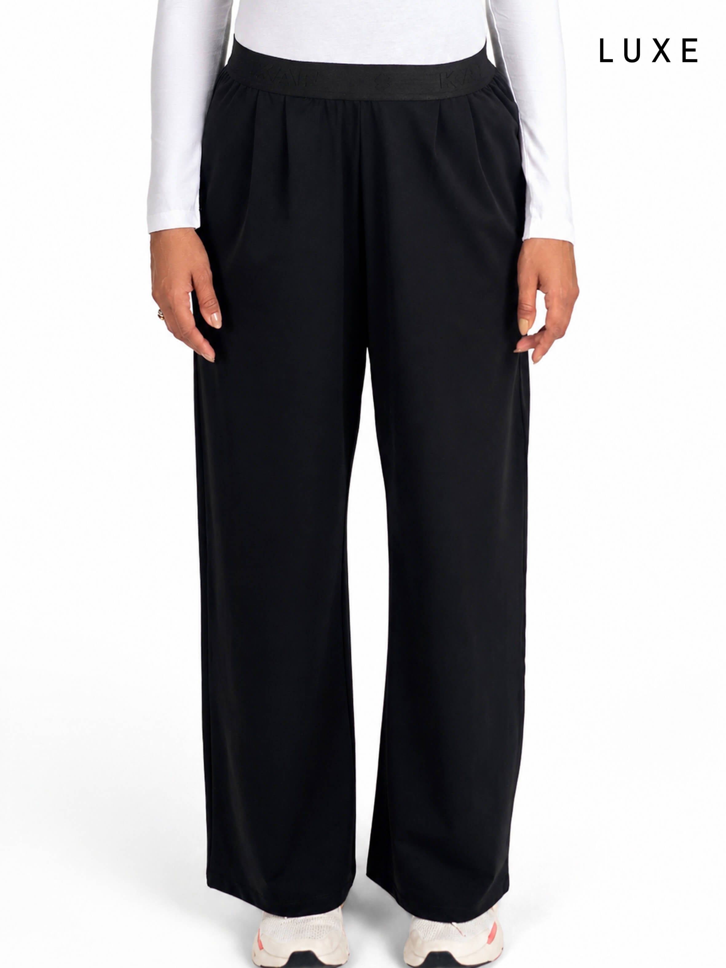 Women Straight-Leg Nylon Sports Lifestyle Black Pants by KAF Egypt