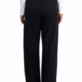 Women Straight-Leg Nylon Sports Lifestyle Black Pants by KAF Egypt