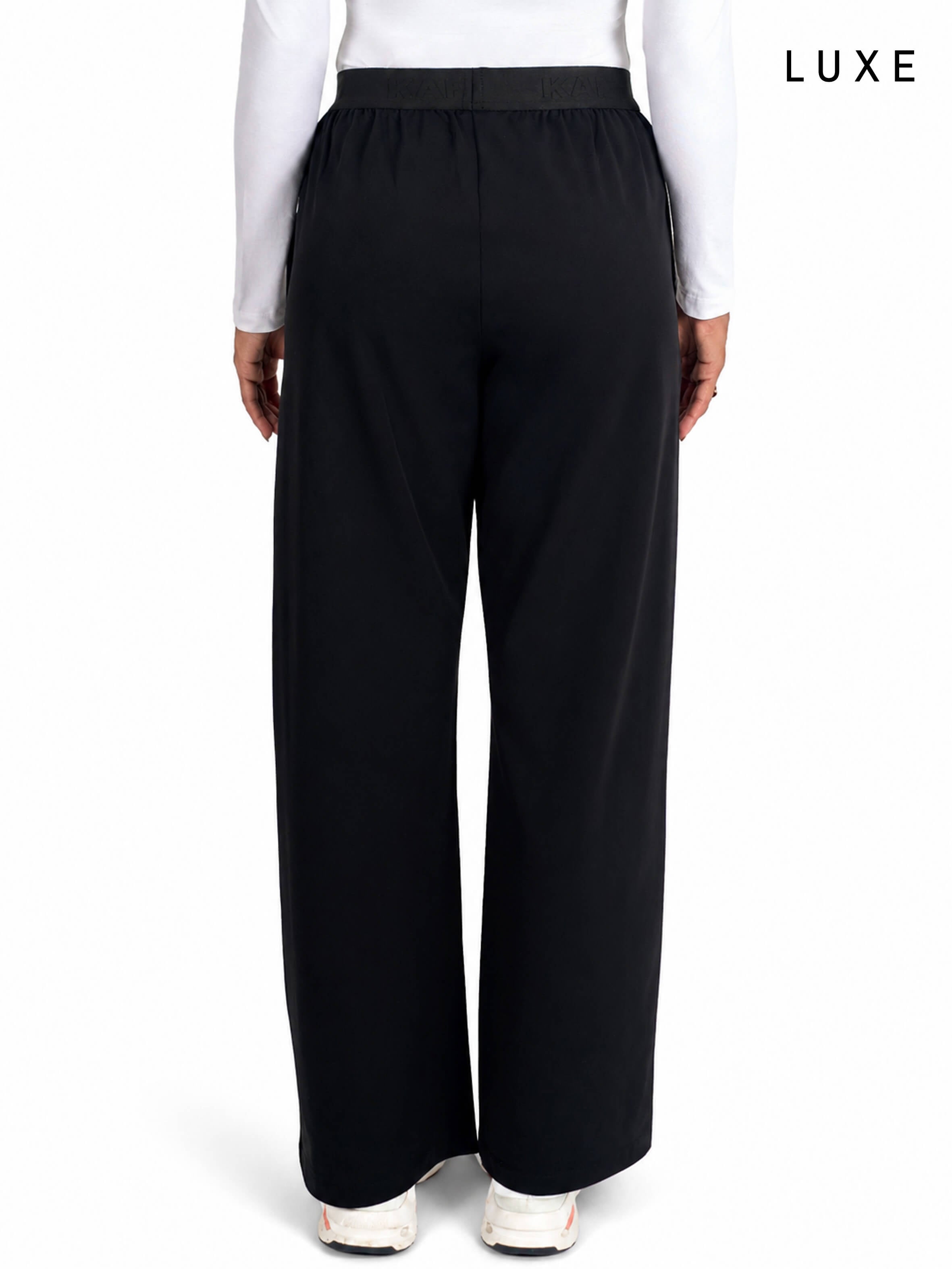 Women Straight-Leg Nylon Sports Lifestyle Black Pants by KAF Egypt