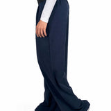 Women Straight-Leg Nylon Sports Lifestyle Navy Blue Pants by KAF Egypt
