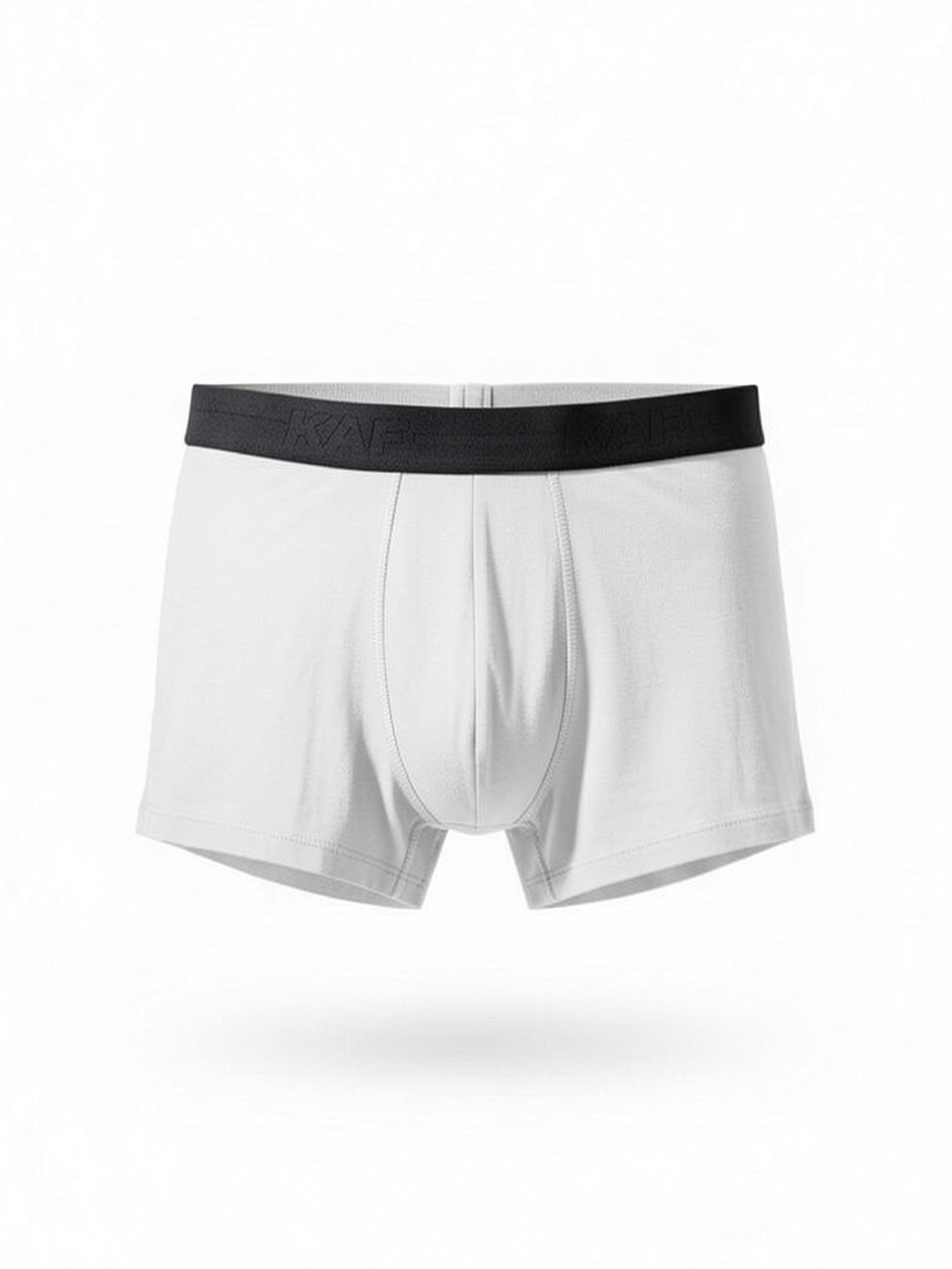 Men White Cotton boxer briefs 