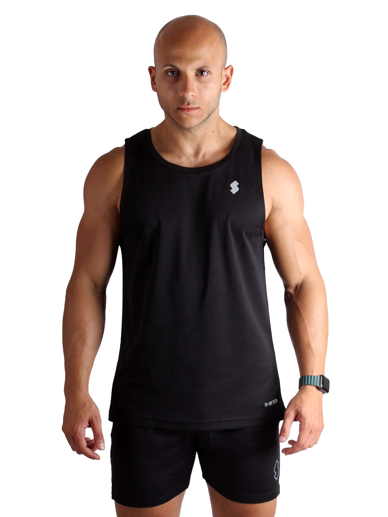 C01 Basic Hi-Dri Sports Tank Top - Black