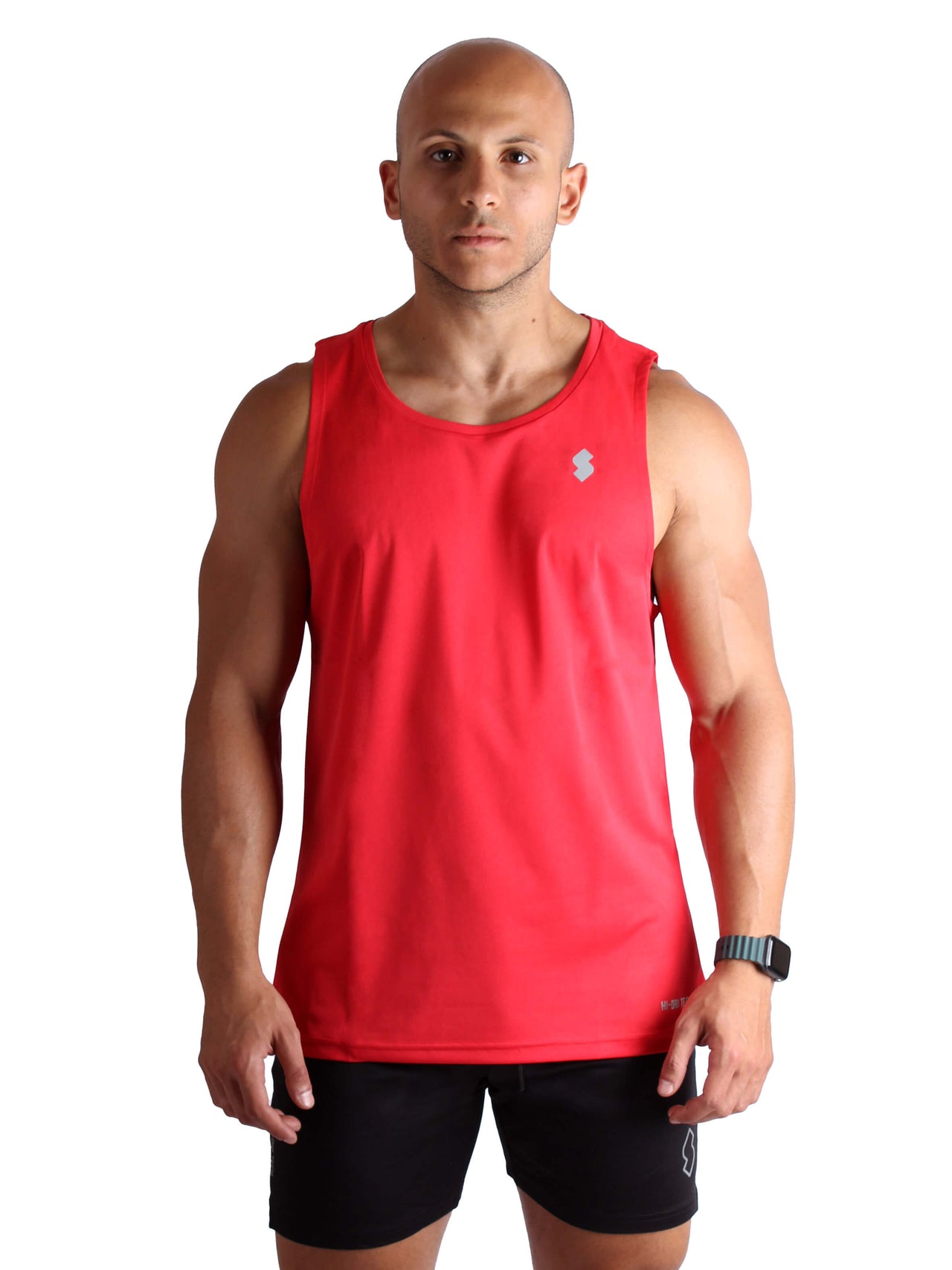 C01 Basic Hi-Dri Sports Tank Top - Dynamic Red