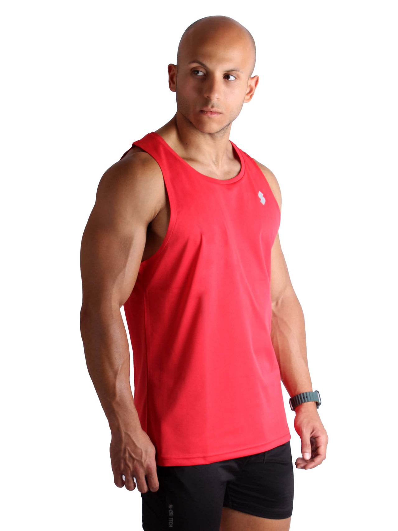 C01 Basic Hi-Dri Sports Tank Top - Dynamic Red