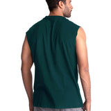 OG Sleeveless Cotton Shirt - Teal Green