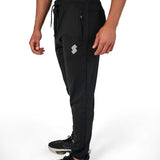 Black Gym Sweat-wicking sports joggers for active men by KAF Egypt