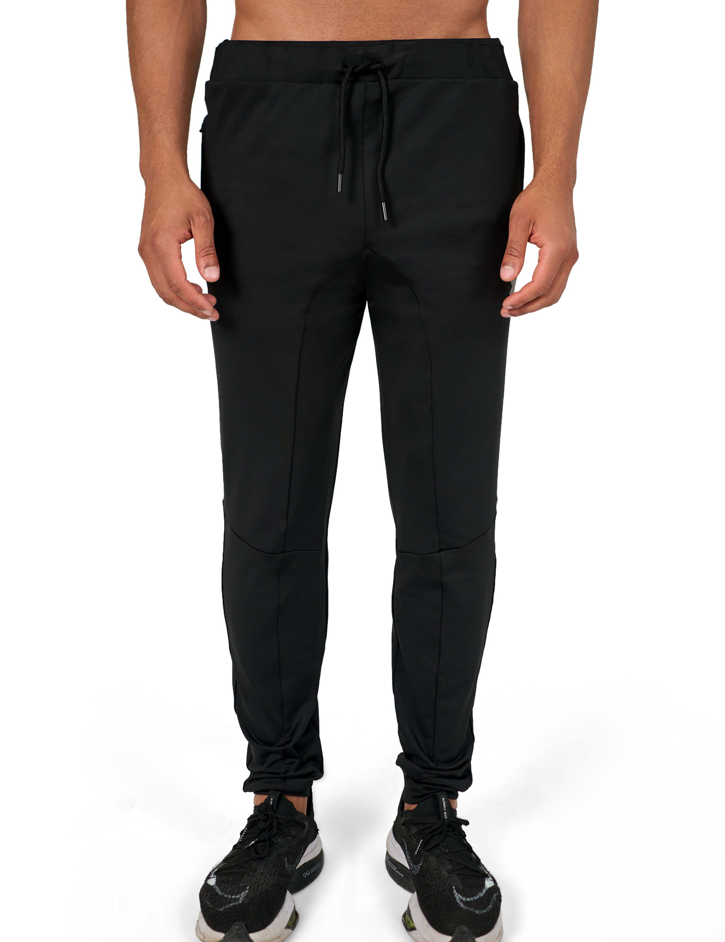 Black Gym Sweat-wicking sports joggers for active men by KAF Egypt