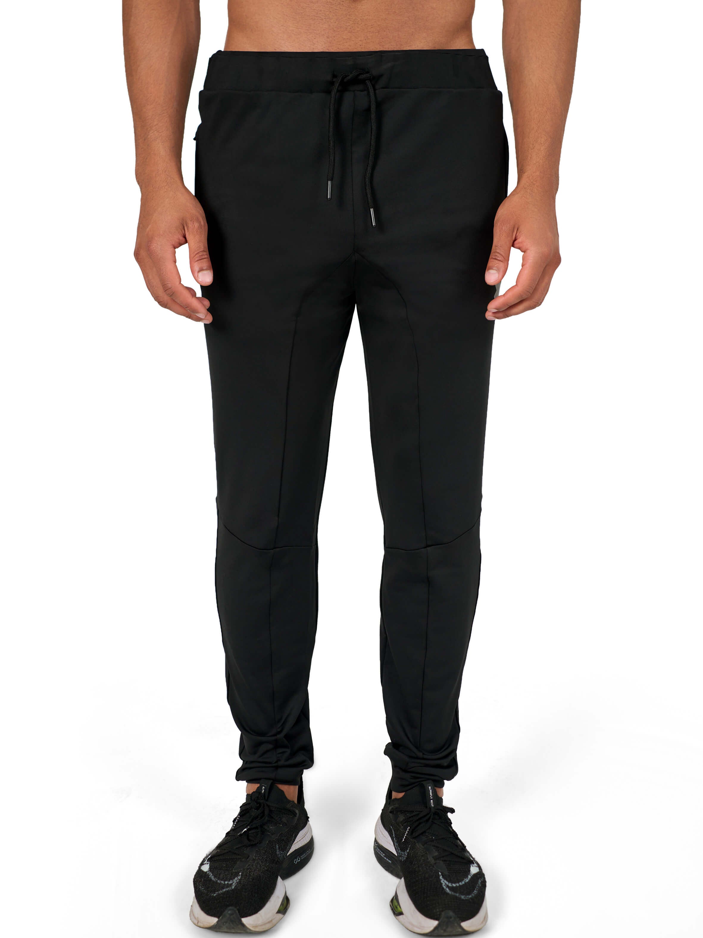 Black Gym Sweat-wicking sports joggers for active men by KAF Egypt