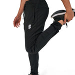 Black Gym Sweat-wicking sports joggers for active men by KAF Egypt