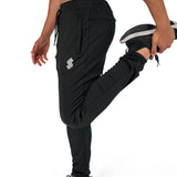 Black Gym Sweat-wicking sports joggers for active men by KAF Egypt