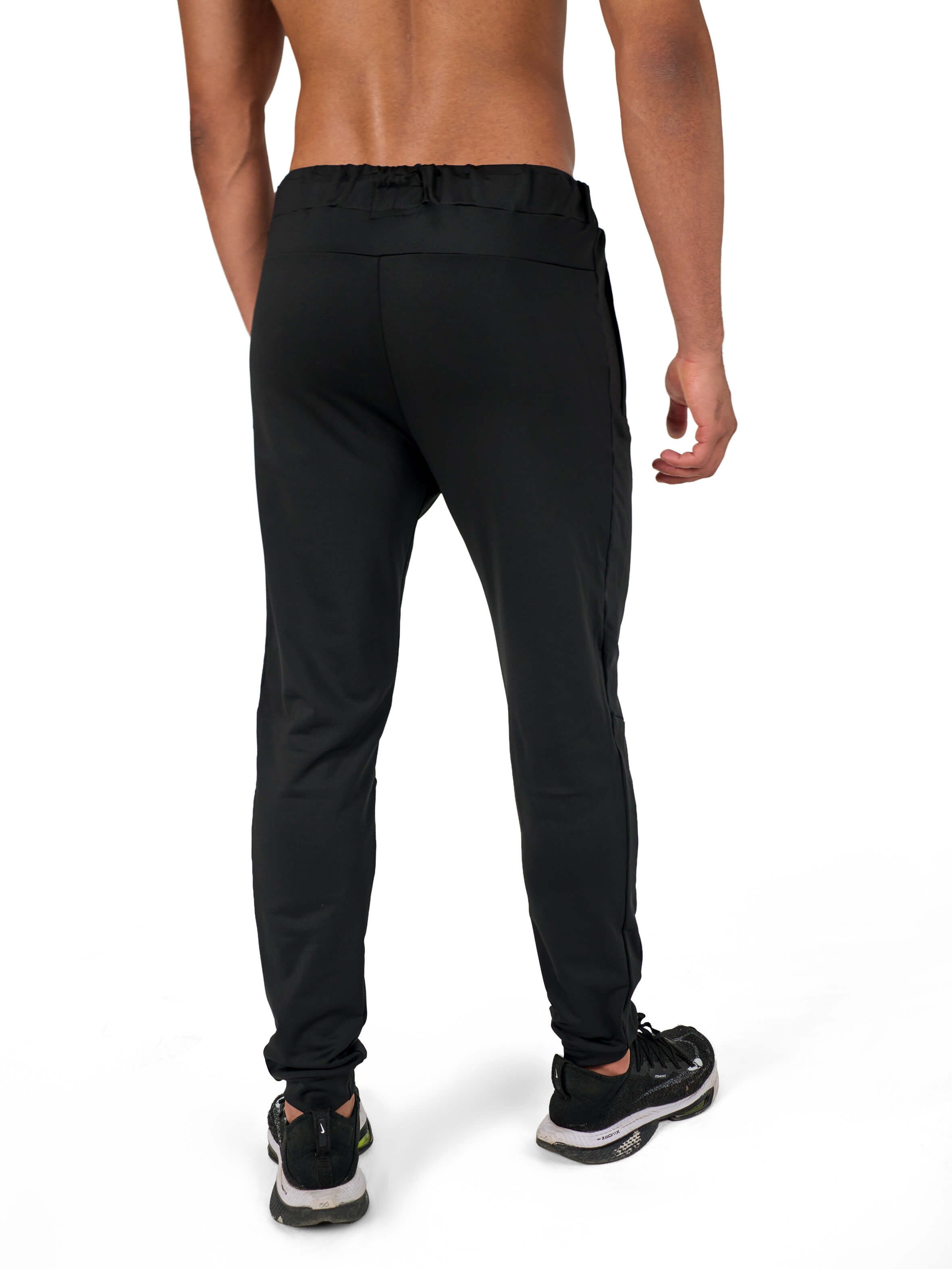 Black Gym Sweat-wicking sports joggers for active men by KAF Egypt