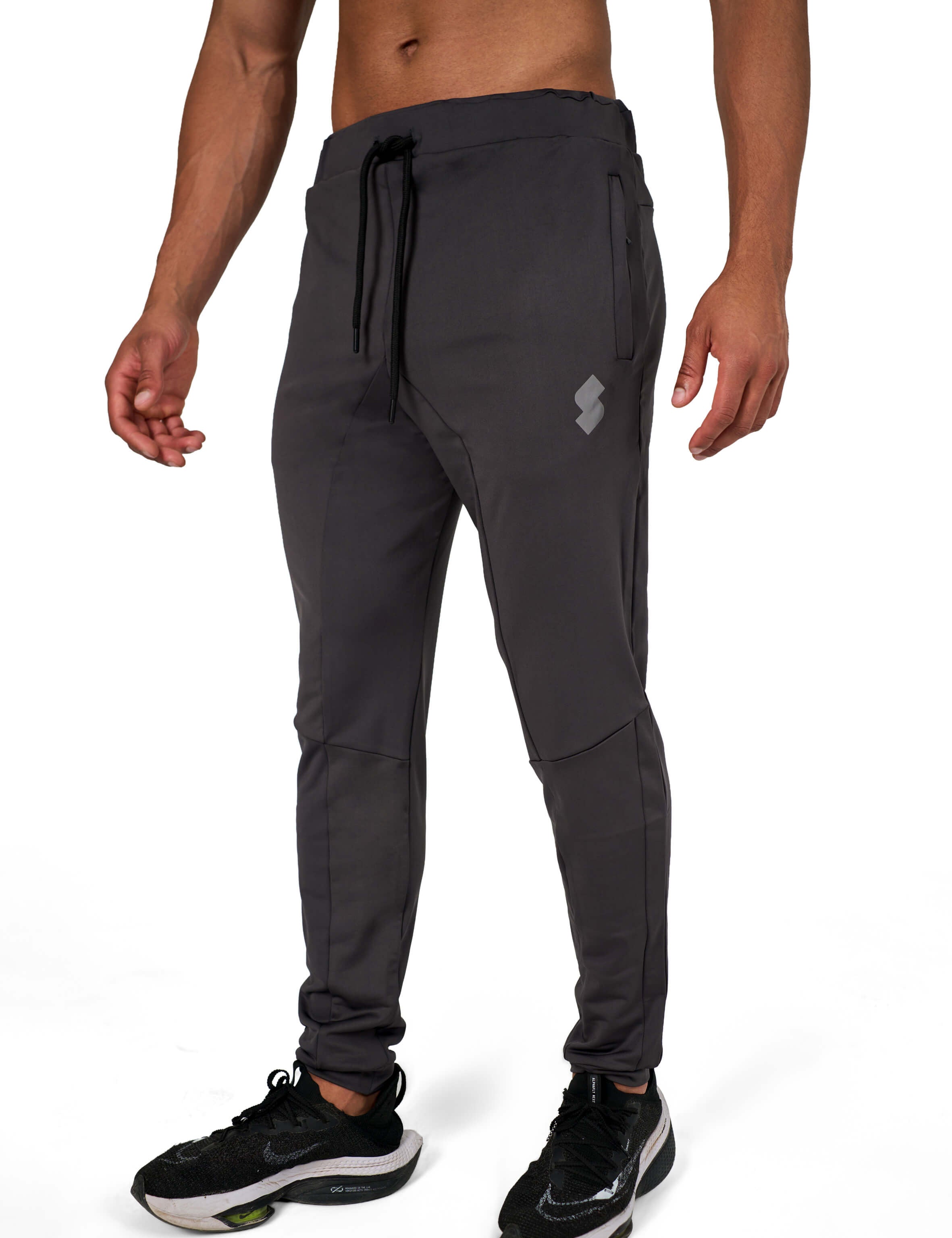 Gray Gym Sweat-wicking sports joggers for active men by KAF Egypt