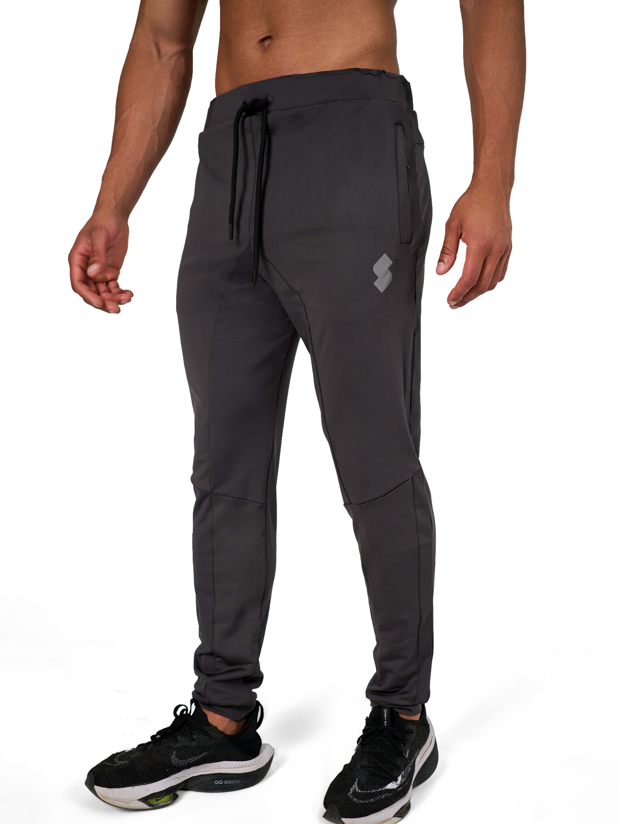 Gray Gym Sweat-wicking sports joggers for active men by KAF Egypt