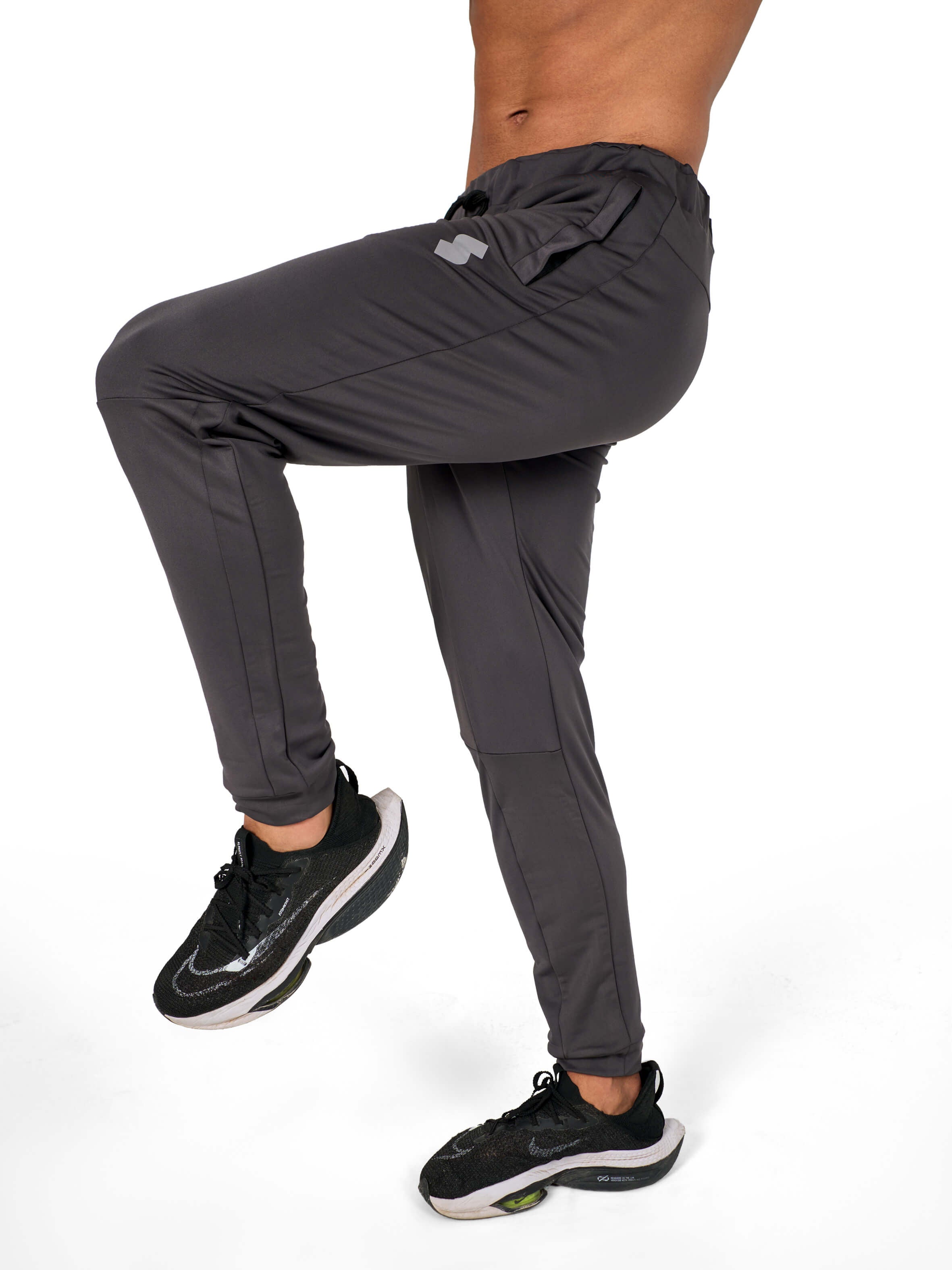 Gray Gym Sweat-wicking sports joggers for active men by KAF Egypt