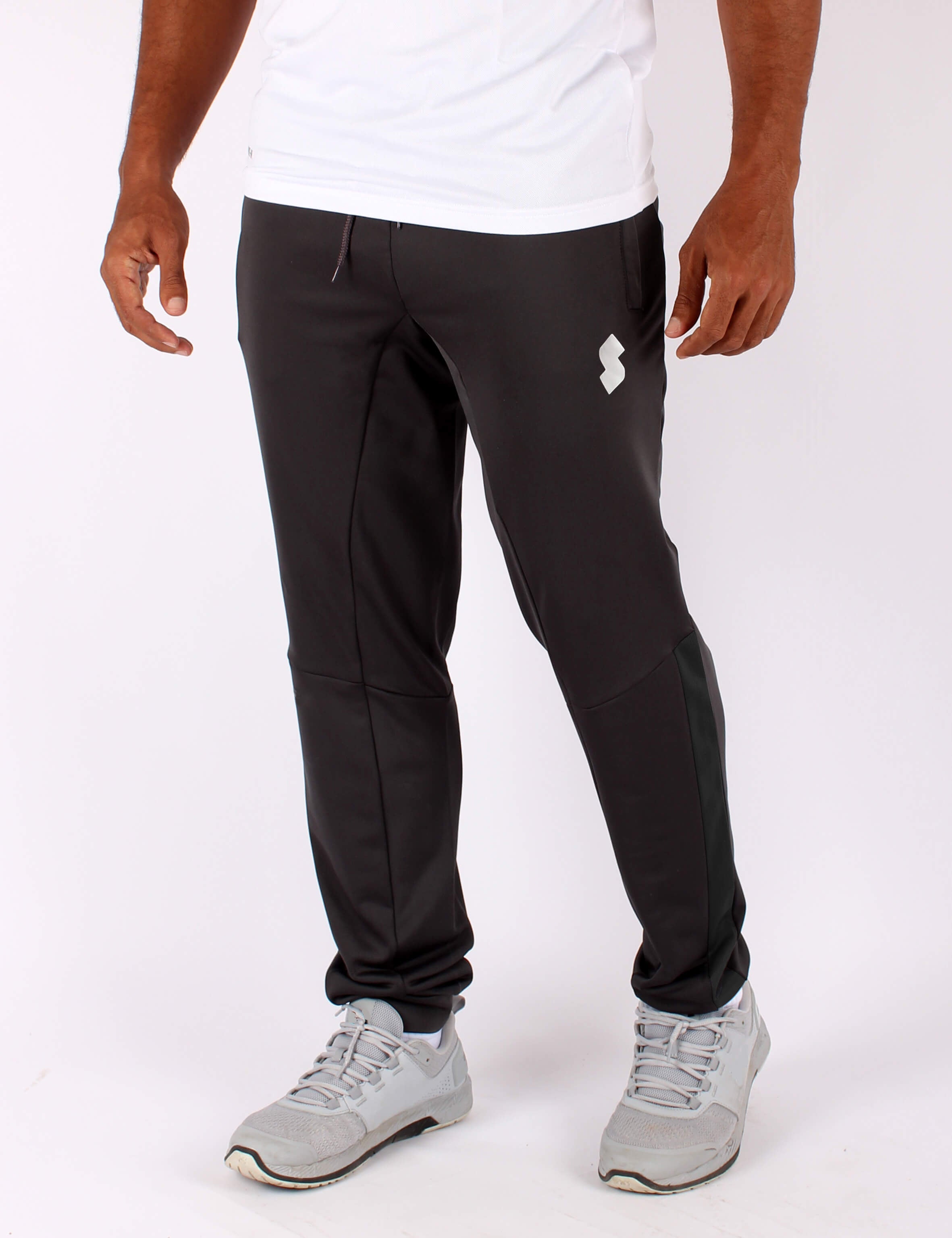Gray Gym Sweat-wicking sports joggers for active men