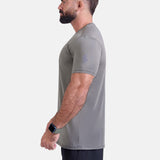 Man wearing sage sports - gym - padel t-shirt by KAF Egypt
