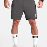 Black 5 inch sports running gym shorts by KAF