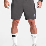 Black 5 inch sports running gym shorts by KAF