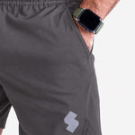 Black 5 inch sports running gym shorts by KAF